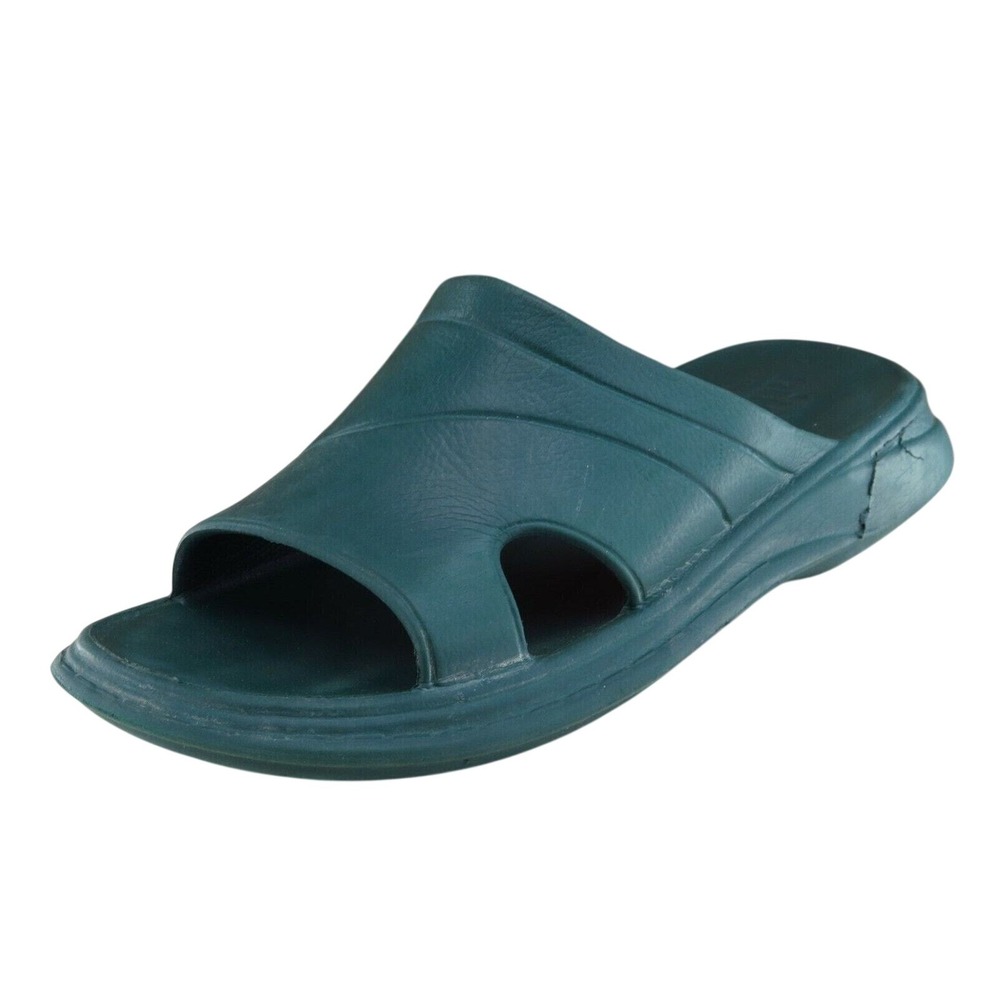 Nikta Size 11.5 M Green/Blue Slide Synthetic‎ Men Shoes